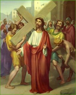 SECOND STATION Jesus is Made to Carry His Cross You let the Cross be placed upon Your Most Holy Shoulders.