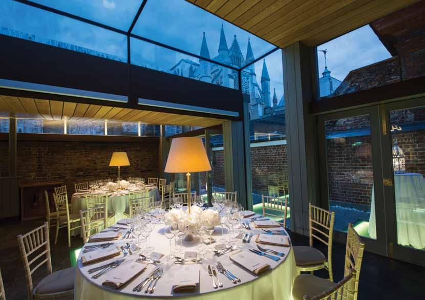 The Cellarium Terrace The Cellarium Terrace is a contemporary event space in an otherwise historic building showcasing a stunning blend of past and present