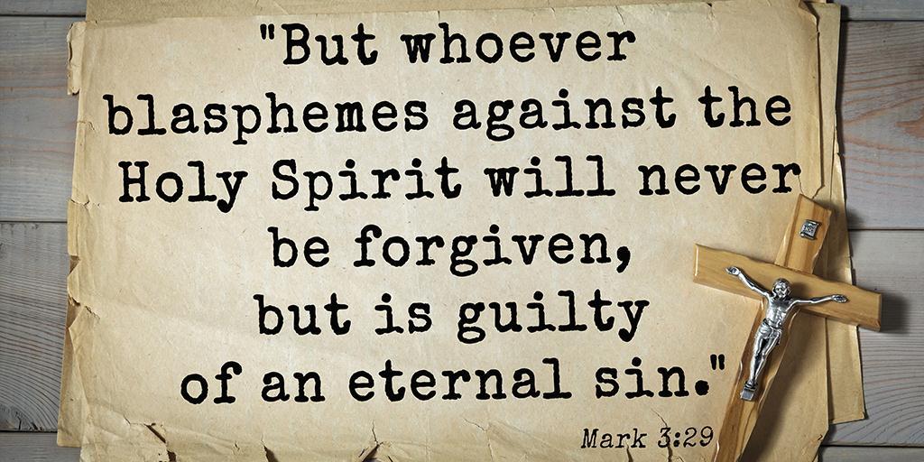 Blasphemy of the Holy Ghost is NOT pardoned - ever Blasphemy of the Holy Ghost is the ONLY sin there is no pardon for in this life or the next (Mark 3:29), so be very careful to NOT do this.