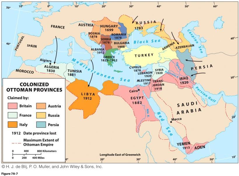 A Realm Divided: The Ottoman Empire and Its Aftermath Eventually taken over by Europeans: Laid out boundaries