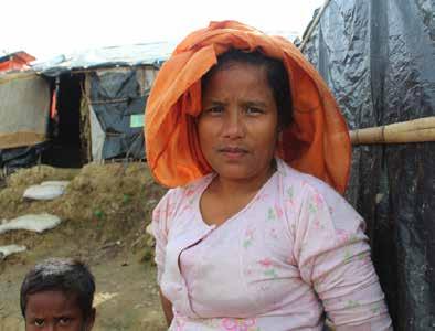 As soon as she saw her house on fire she and her family knew they had no choice but to flee. It took them 8 days to reach Bangladesh.
