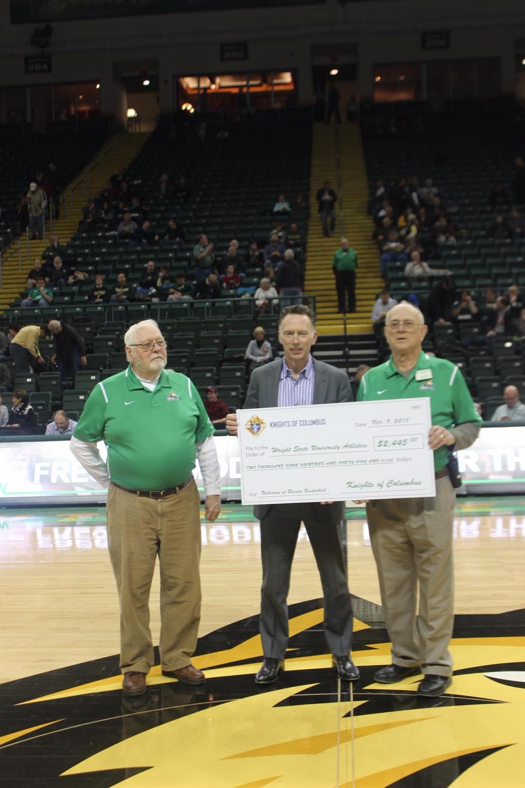 Council 3724 Ushers Receiving Award Check during the Wright State Basketball Game MEMBERSHIP We have only three months to reach our goal, June doesn't count.
