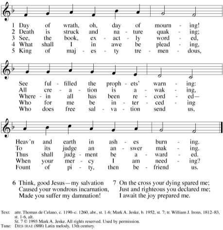 HYMN OF THE DAY 209 - Day of Wrath, Oh, Day of