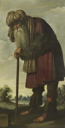 For the Auckland paintings, Zurbarán turned largely to engravings depicting Jacob and his twelve sons that were executed in 1589 by Jacques de Gheyn II, after designs by Karel van Mander I.