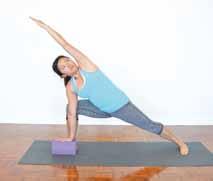 The trestle or the wall can be used for those with balance problems in standing asanas.
