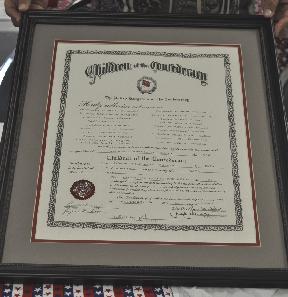 Children of the Confederacy Chapter Rucker s Belles & Beaux received its official Charter.