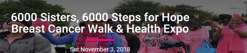 The SISTERS Network Annual Walk will be held Saturday, November 3, 2018, at Richland College