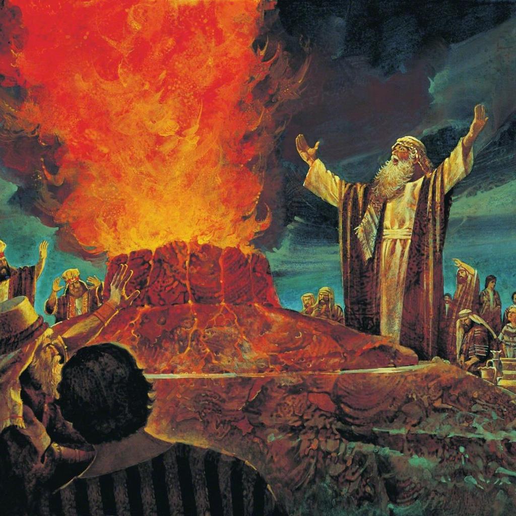 38 Then the fire of the LORD fell, and consumed the burnt sacrifice, and the wood, and the stones, and the dust, and licked up the water that was in the trench.