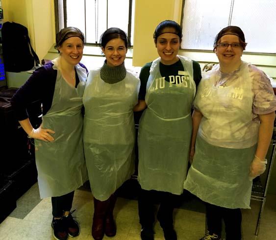 On January 21 st, members of St. Bernard s Young Adult Group (open to all between the ages of 21 and 30) volunteered to serve dinner at The Welcome Table, a soup kitchen hosted by St.