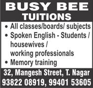 Page 6 MAMBALAM TIMES June 30 - July 6 2012 CLASSIFIED ADVERTISEMENTS Advertise in the Classified Columns: Rs. 250 (upto 35 words): Rs. 500 (upto 70 words): Bold letters: Rs. 375; display: Rs.