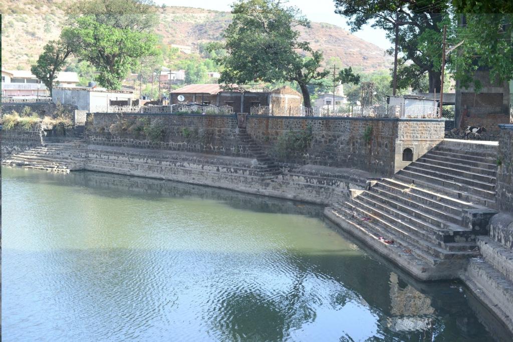 The Gangasagar at the Trimbakeshwar temple is way below its normal levels even though it is the first catchment tank for the Godavari river The many little streams that run down Brahmagiri into the