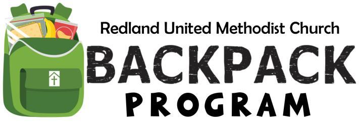 Missions & Outreach The Backpack Program for the 2018-2019 school years is up and running. Currently, we have 44 children we are supporting through this program.
