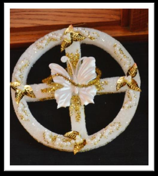 Eternal Holy Spirit with Butterfly: A circle with the Greek cross.