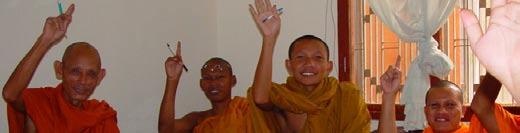 PHOTO: Monks voting for the Buddhist Environment Network, Cambodia FINANCE We support, and have supported, hundreds of projects around the world since our inception in 1995.