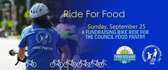 Ride for Food September 25, 2016 For all those who are interested in participating in the annual Ride for Food, it is time to sign up.