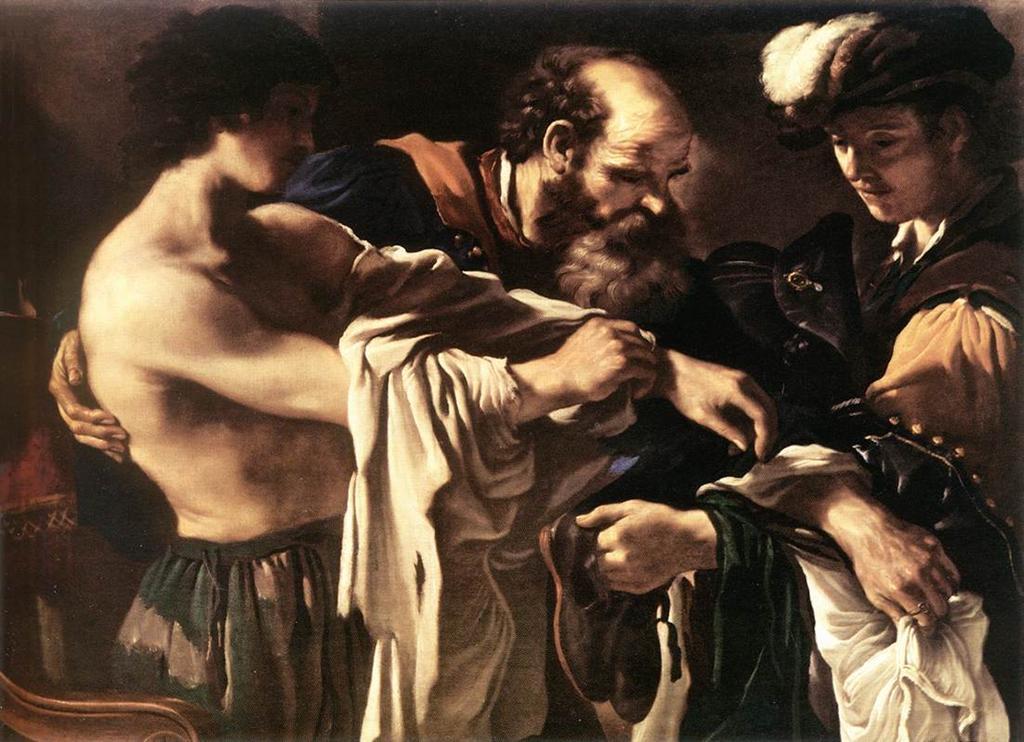 Return of the Prodigal Son, 1619, Guercino son of mine was dead, and has come to live again; he was lost, and has been found.