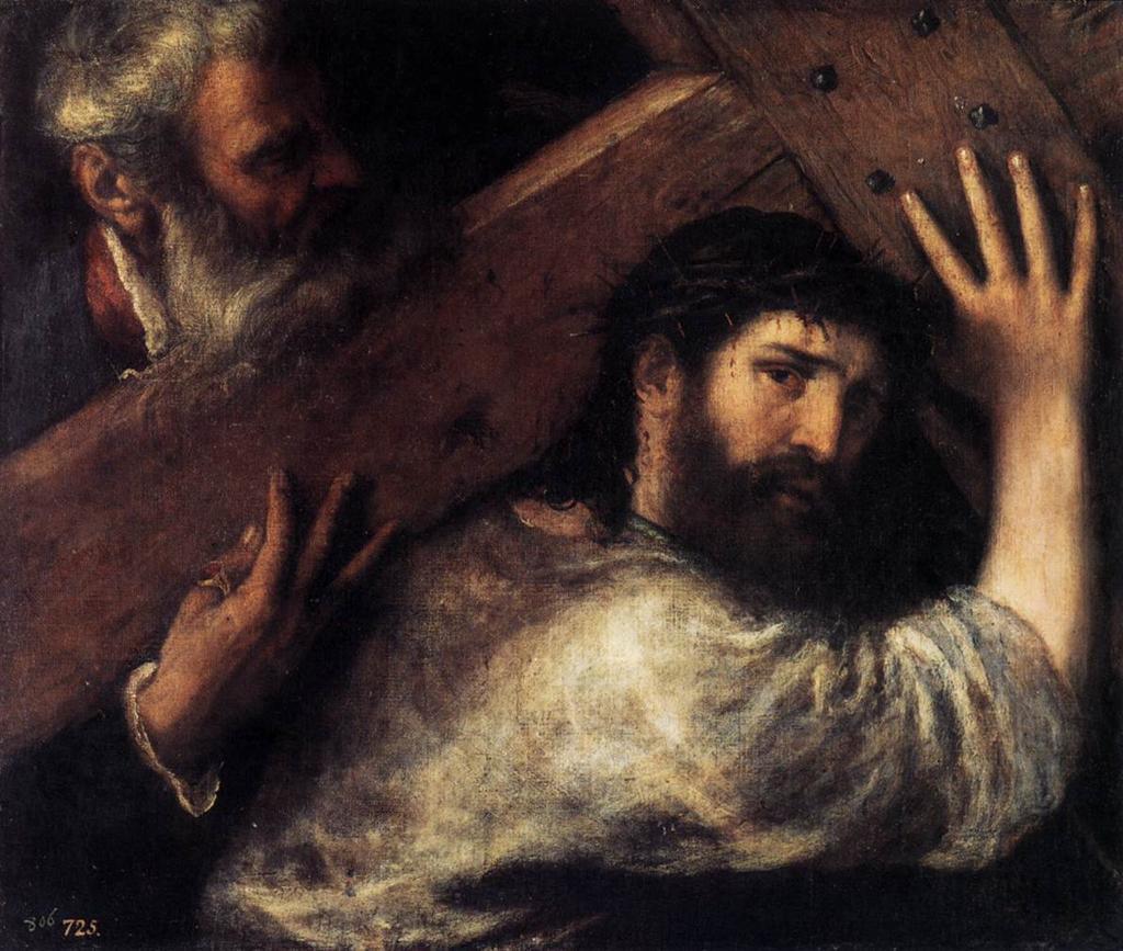 Christ Carrying the Cross, 1570-75, Tiziano Vecellio (Titian) yet lose or forfeit himself?