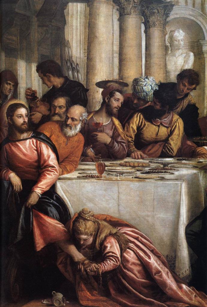 Feast at the House of Simon (detail), 1567-70, Paolo Veronese 41: Monday of Holy Week -------------- April 18, 2011 Loving Our Lord said of St.