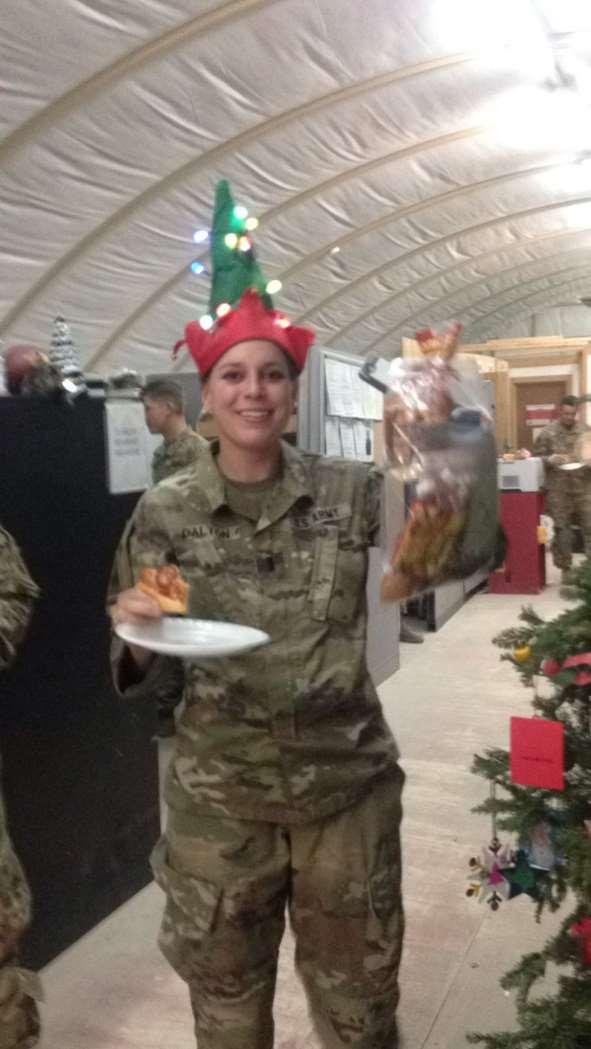 Ma'am, On behalf of Alpha Battery, 4-1 FA I wanted to say thank you for the Christmas Stockings. We handed them out during our Christmas Party. Our Soldiers greatly appreciated them.
