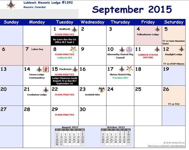 September 2015 Calendar 4539