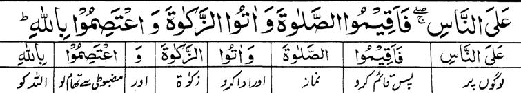 Part: 17 & Page- 41 41 ( Pilgrimage) To Hold fast Zakat give prayer So perform Over mankind 78 (Contd) over mankind!