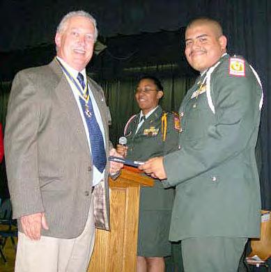 page 4 Six JROTC Cadets Awarded Medals by Five Compatriots The John Collins Chapter participated with six schools this year in the JROTC program by