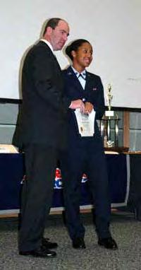 On April 23, 2008 Past President David Thompson presented Cadet David Bonham with the JROTC medal at North Cobb High School assisted by Compatriot 