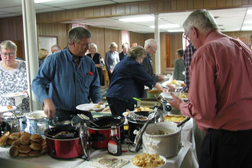 Following the service a pot luck dinner was enjoyed and it was good to join in fellowship with