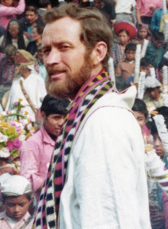 In an undated photo, Father Stanley Rother participates in a community