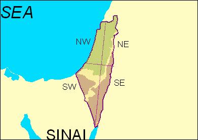 Now that you have divided Palestine into four hypothetical regions (NW, NE, SW, and SE), you are ready to evaluate the desirability of each region as a