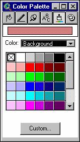 Double-click the colored box to display the Fill Palette. Select the symbol for a medium halftone screen.