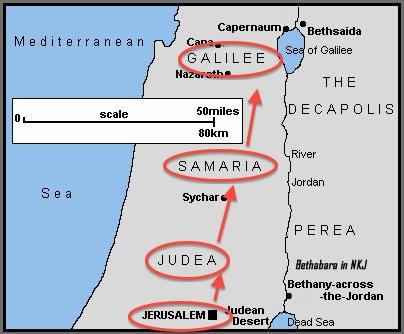 He is on his way home to Galilee but he needs to pass through Samaria. In that day, and in many ways today, Samaria is a very different place than Galilee and Judea.