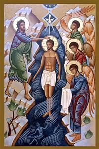When Thou, O Lord, was baptized in the Jordan, the worship of the Trinity was made manifest. For the voice of the Father bore witness to Thee and called Thee His beloved Son.