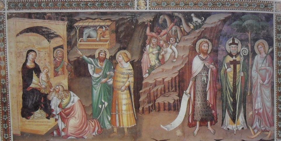 THE SCENE WITH THE THREE WISE MEN WORSHIPPING THE CHILD JESUS Bartolo Di Fredi, Adoration of the Magi (Treviso, San Niccolò) Bartolo di Fredi (1330-1410),