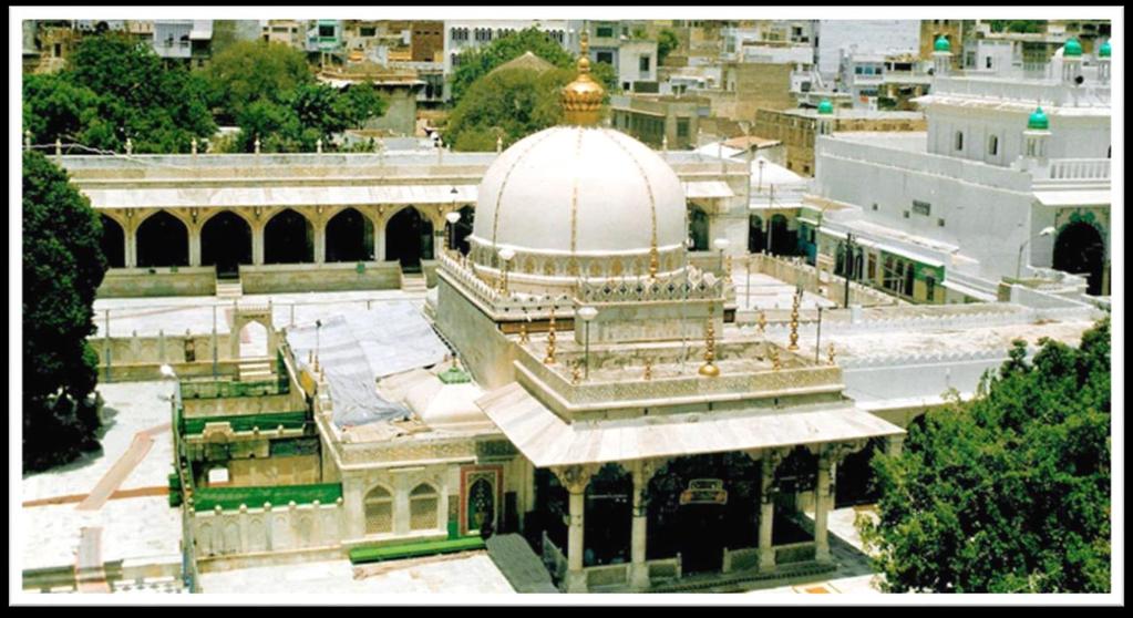 Ajmer Attractions Ajmer Dargah is the tomb of Sufi saint Khwaja Muin-ud-din Chishti, who came to Ajmer from Persia in 1192 and died in Ajmer in 1236.