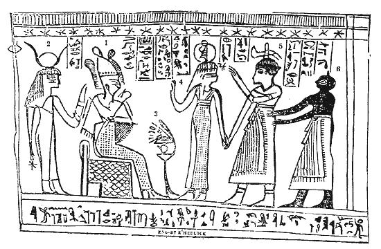 Presentation to God of the Dead Egyptologists identify this scene as the