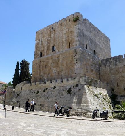 Our survey moved us northward around the western exterior remains of Herod s palace northward to the Jaffa Gate.