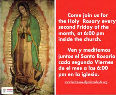 January 20, 2018 ST. ROSE OF LIMA PARISH Page 5 MASS INTENTIONS PLEASE SAVE THESE DATES LENTEN PARISH MISSION april 1-3, 2019 Kindly suspend all group meetings these evenings.