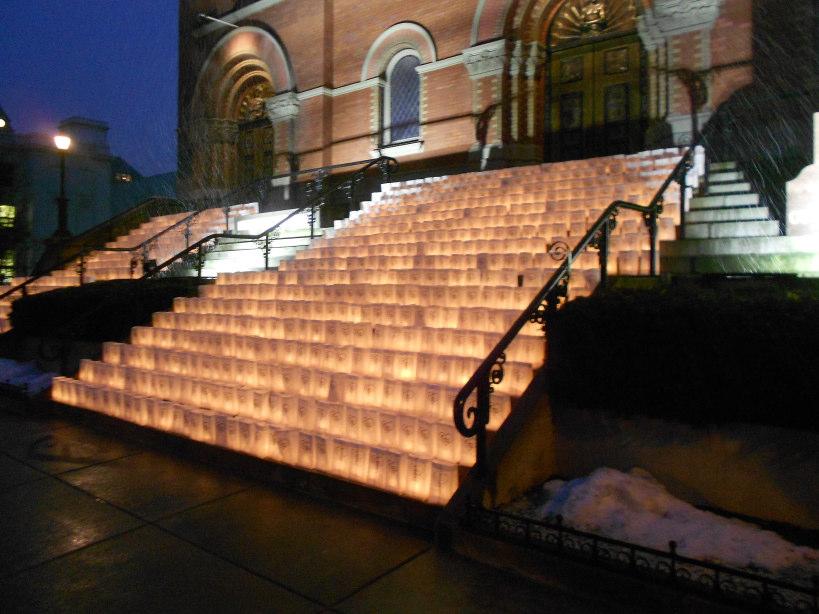 Afterwards, all are welcome to gather at the front steps for the lighting of the luminaria.