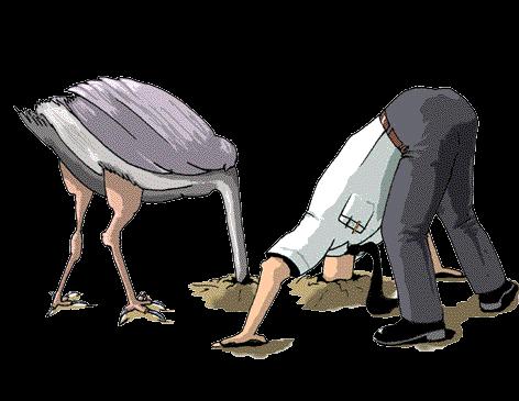 This illustration of an ostrich with its head in the sand 2 is a perfect image of people who choose to ignore God. They cannot see God is at work all around them.