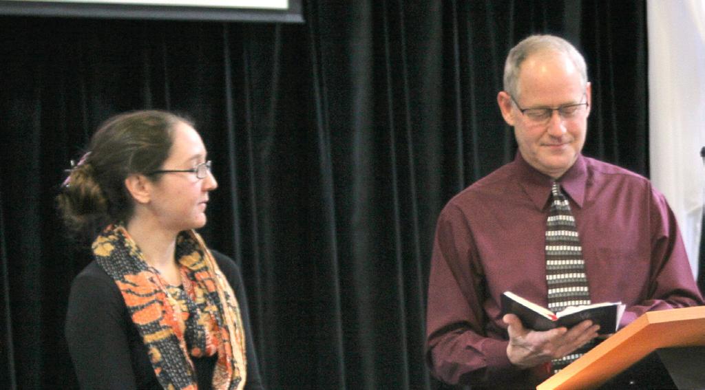 Because the congregation is dually-affiliated, Dan Miller, conference minister for Indiana-Michigan Mennonite Conference, participated along with