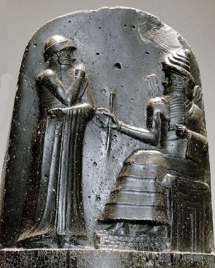 Shamash gives Hammurabi the right to rule The gods told me, Hammurabi, to bring about the rule of righteousness in the land, to destroy the wicked and the evil-doers; so