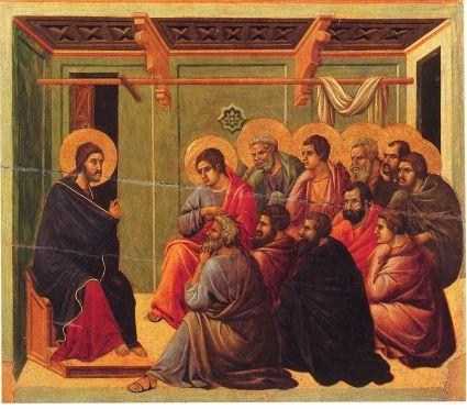 Duccio.!!Christ&Taking&Leave&of&His&Apostles&(tempera!on!wood),!c.!1308)1311.