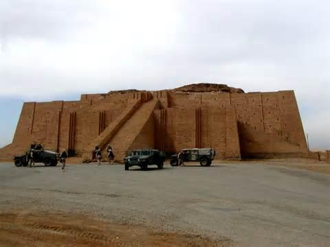 Historical/ Unique landmark Ziggurat of Ur (ancient sumerian city) being