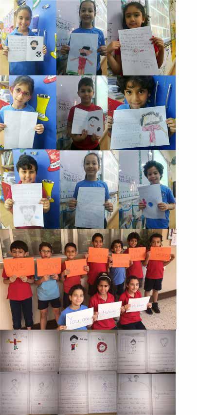 Student Intiatives Mohamed Salah Letters The G2 students came together the day following the Champions League match that
