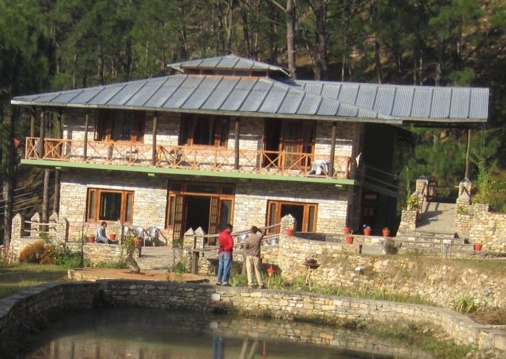 area. Gopal has together with Krishna also started an attempt with ecotourism on a steep and barren hillside near the village of Simkholi at the road from Almora to Lakshmi Ashram.