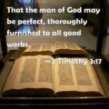 Slide 28 2 Timothy 3:17 so that the man of God may be adequate, equipped for every good work.