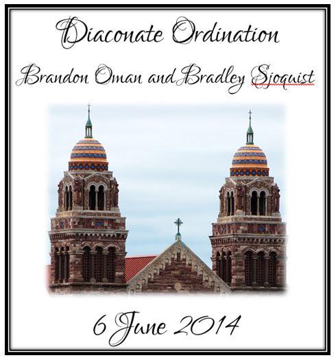 Ordination of Transitional Deacons Diocese of Marquette Friday, June 6, 2014 3:30 PM REHERSE T 2 PM in Choir Loft denotes Schola Entrance Hymn: ll Creatures of Our God and King Introit: Protector