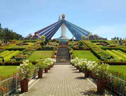 Upon arrival, proceed for lunch at a local restaurant. Then, head for the Divine Mercy Archdiocesan Shrine in El Salvador. It is set on the Divine Mercy Hills and features a 15.