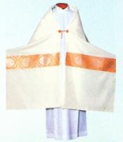Humeral Veil This is a long, narrow, shawl-like vestment used at Benediction and